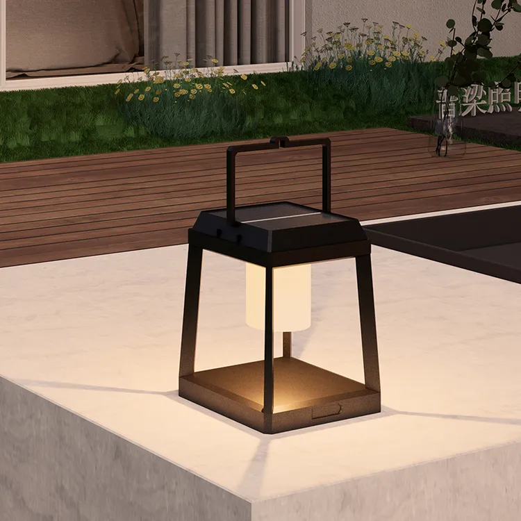 室外防水太阳能充电花园庭院灯手提露营氛围灯阳台露台餐桌摆放灯