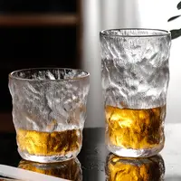 冷水杯冰川玻璃杯ins透明高颜值饮料杯水杯不耐热日式简约家用茶