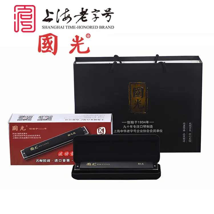 国光24孔国之光名师精调波动音实用复音口琴专业吹奏演奏乐器树脂