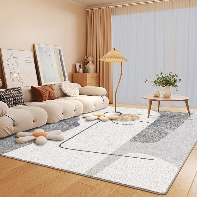 仿羊绒地毯客厅家用加厚卧室床边地垫大面积全铺轻奢定制西藏包邮