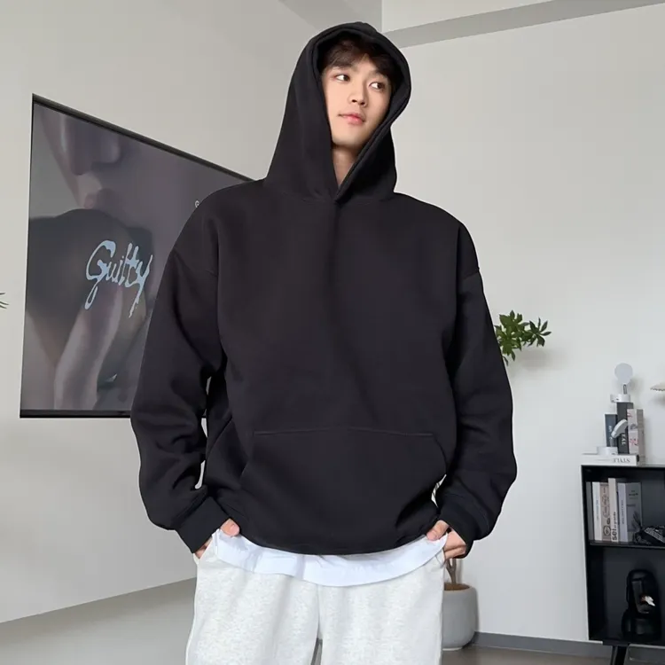 重磅420克卫衣情侣宽松连帽卫衣潮男套头上衣卫衣上衣秋冬男男生