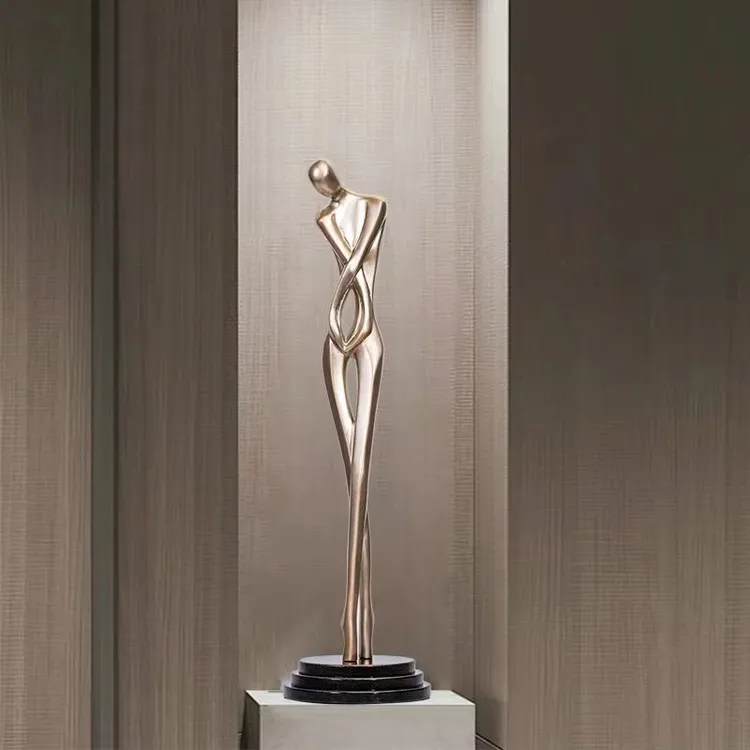 现代抽象人物摆件玄关电视柜高端艺术落地雕塑壁龛摆件轻奢高级