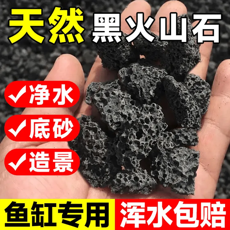 天然黑火山颗粒多肉专用拌土铺面石水族滤材