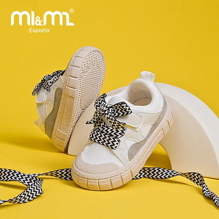 【专柜款】M1&M2儿童透气防滑鞋魔术贴二段学步板鞋波普风格设计款