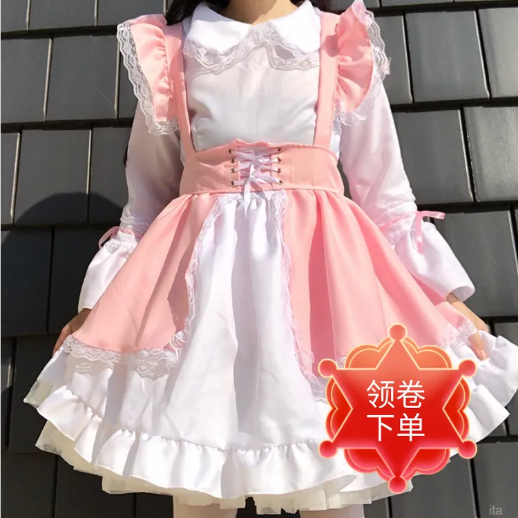 反串服装lolita短裙cosplay女佣洋装制服长袖日系洛丽塔女装大佬