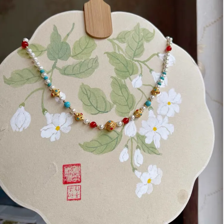 袍子的杂货铺原创唐风璎珞古风汉服软璎珞百搭古典饰品坦领女精致