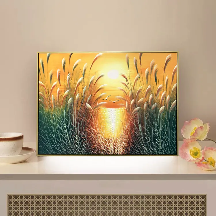 《日出海景》美院纯手工风景设计师装饰画卧室书桌挂画 ———宠粉福利