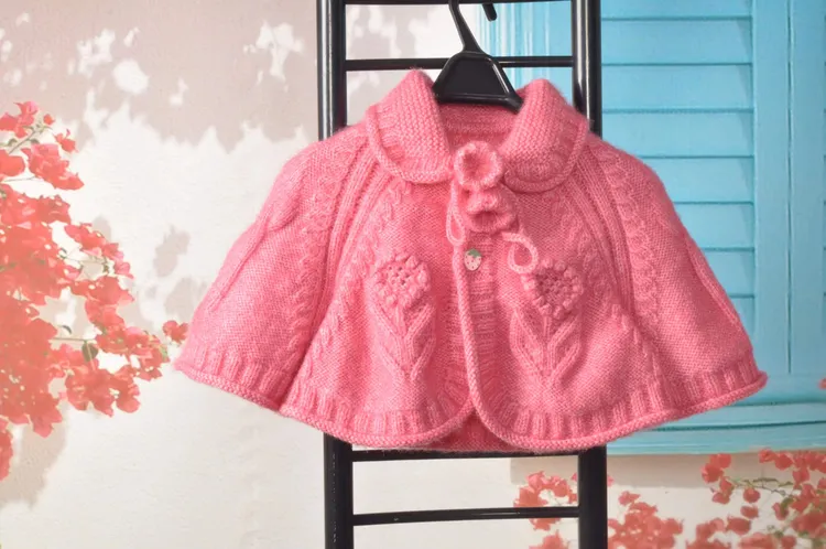 亮丝绒成品小菊花 毛衣女孩太阳花小披肩成品 纯手工编织春秋洋气