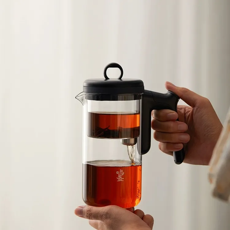 鸣盏磁吸飘逸杯泡茶壶玻璃内胆茶具茶壶飘逸壶泡茶杯茶水分离过滤