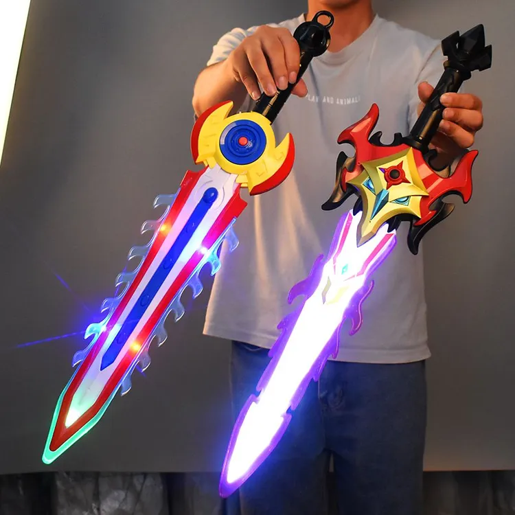 儿童玩具宝剑发光激光奥特武器曼闪光电动七彩灯光男孩子生日礼物
