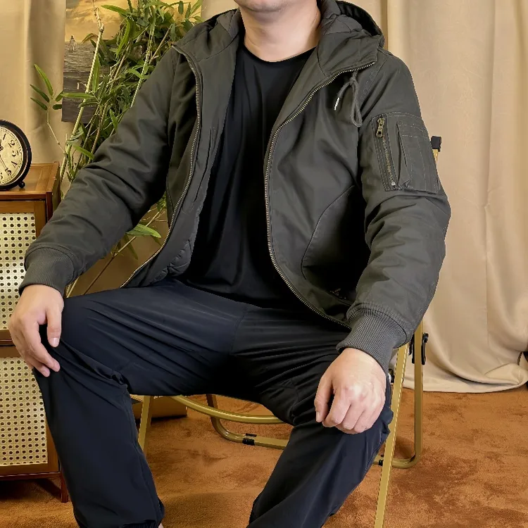 冬装加棉加厚连帽棉衣男2024中青年休闲防风保暖纯棉厚外套棉袄