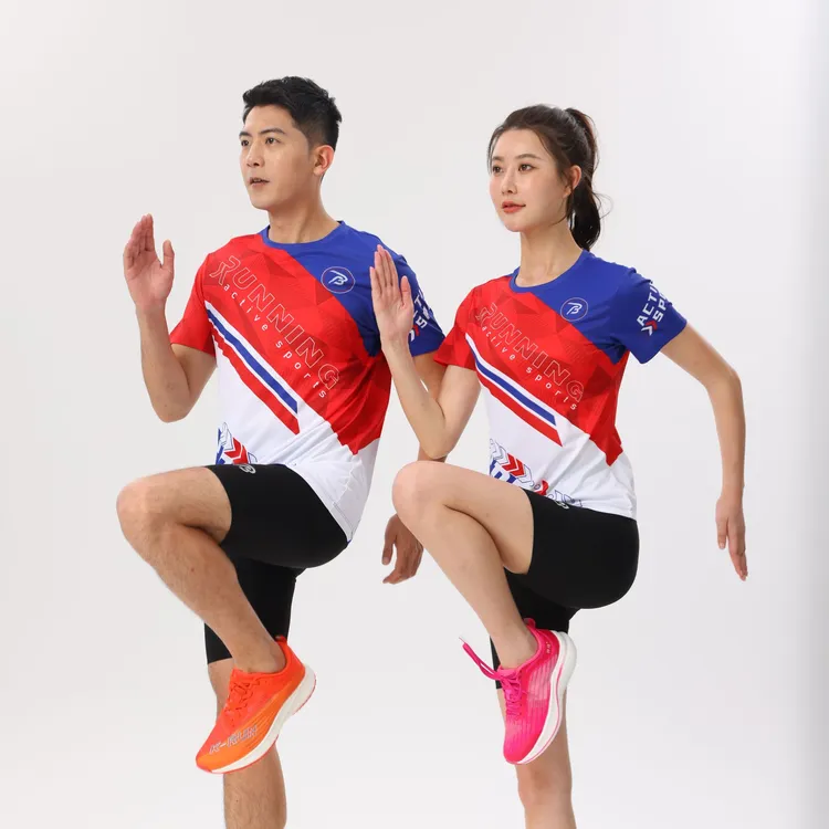 破三体育马拉松男女装短袖T恤夏季速干薄款透气跑步健身运动上衣