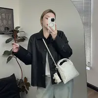 【瘦瘦】皮衣外套女早秋穿搭机车甜辣风大码显瘦正肩夹克上衣S0855
