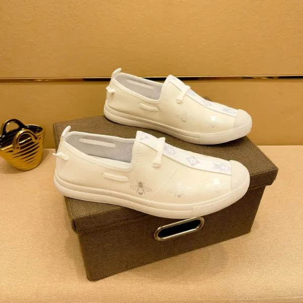 欧洲站奢侈男士鞋印花板鞋透气乐福鞋百搭真皮一脚蹬懒人休闲鞋子