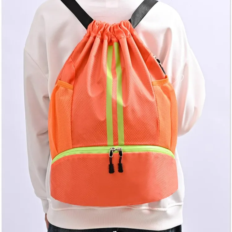 束口袋抽绳包干湿分离游泳包防水泳衣收纳袋篮球包篮球袋男女背包