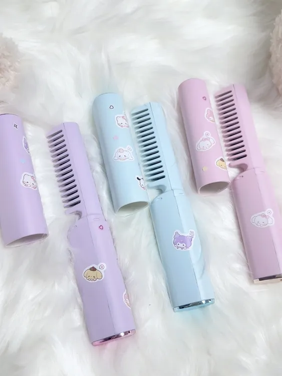 After·无线便携式充电直发造型梳 家用蓬松小型学生宿舍直卷两用