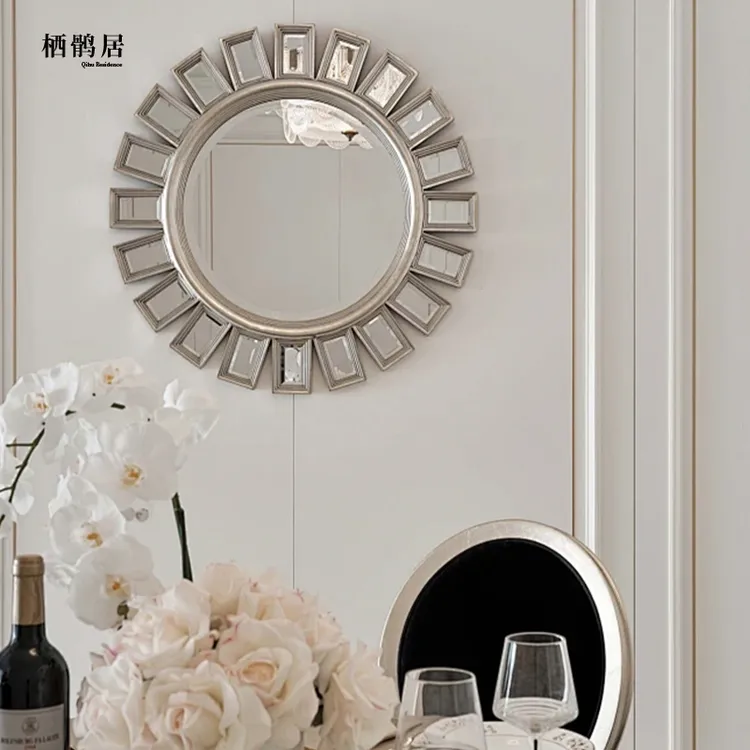 服装店感玻璃门简约卫生间墙装饰镜梳妆镜装饰画自粘落地ins房间