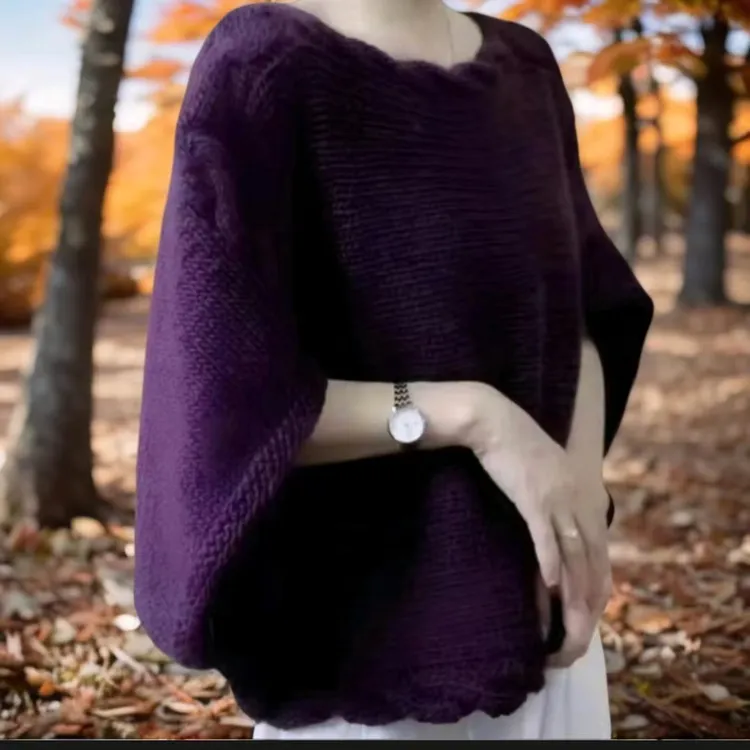 秋冬新品麻花披肩 超柔真丝羊驼绒线 手工编织粗棒针毛线毛衣围巾