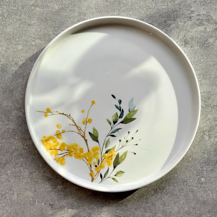 艾尔伦原创8寸/10寸陶瓷盘手工菜盘家用高颜值餐具网红餐盘陶瓷盘