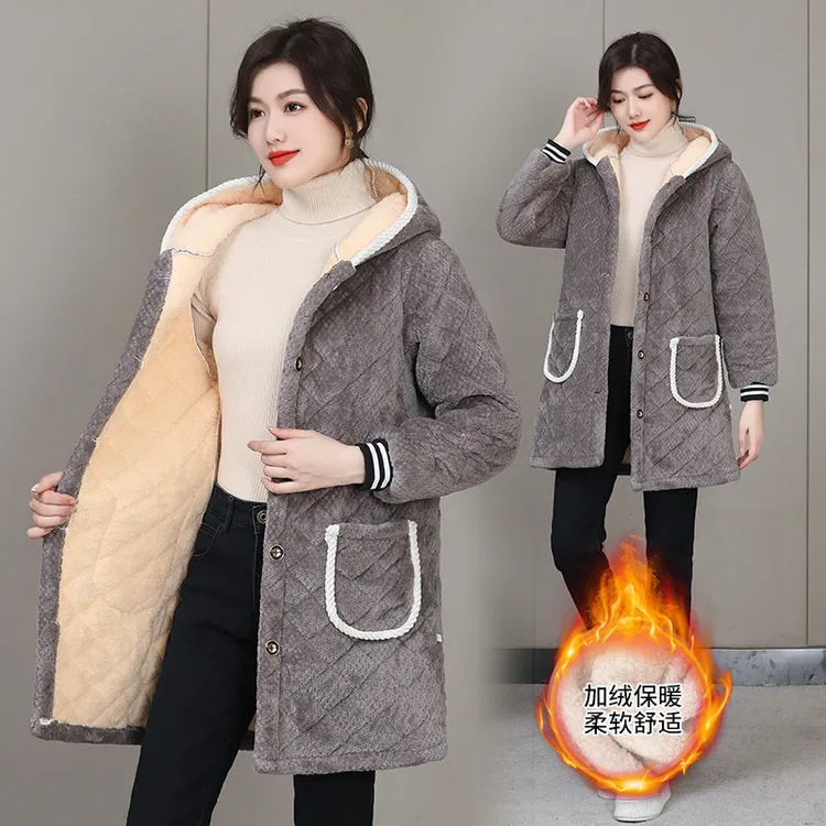 罩衣成人女款冬季冬天加绒加厚工作干活穿矮个子厨房围裙四川省服