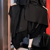 2024新款个性多层吊裆裤女小众不规则设计时尚宽松百搭休闲裤子潮