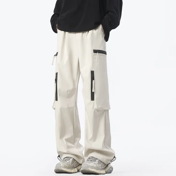 秋冬三防休闲裤百搭潮流加厚机能冲锋裤男多拉链宽松工装裤K10076