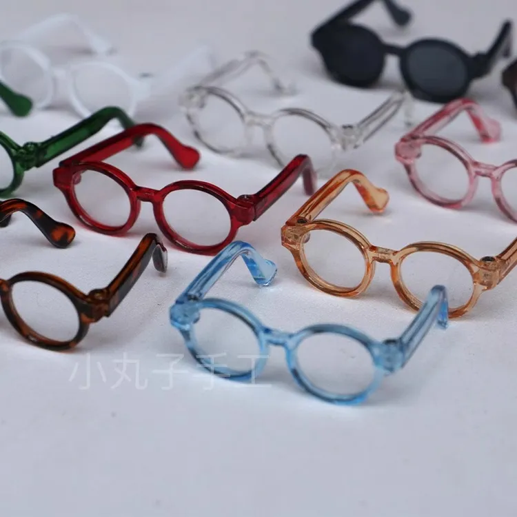 小丸子手工扭扭棒小狗眼镜娃用透明眼镜个性可爱拍照道具公仔眼镜