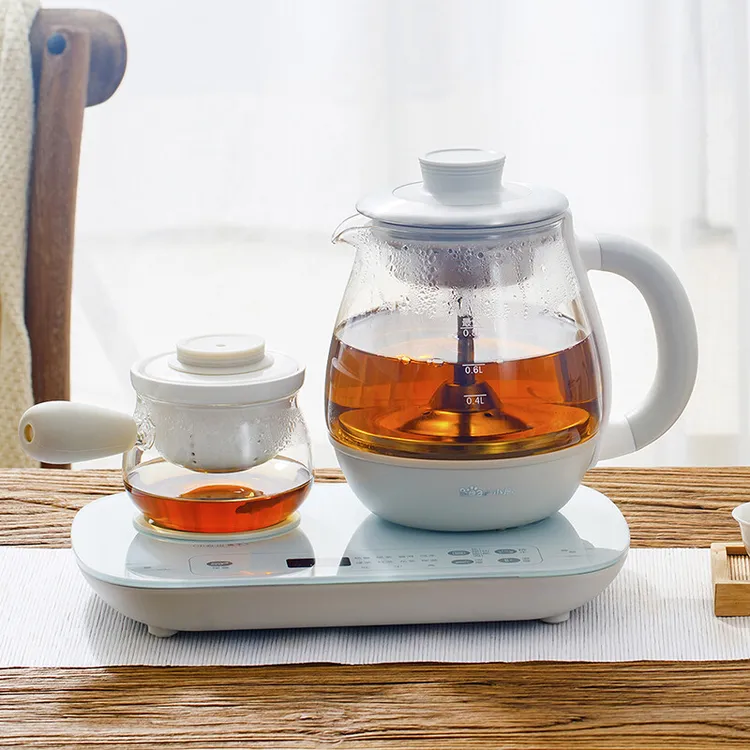 小熊（Bear）全自动蒸汽喷淋式煮茶器玻璃不锈钢茶壶煮茶壶烧水壶