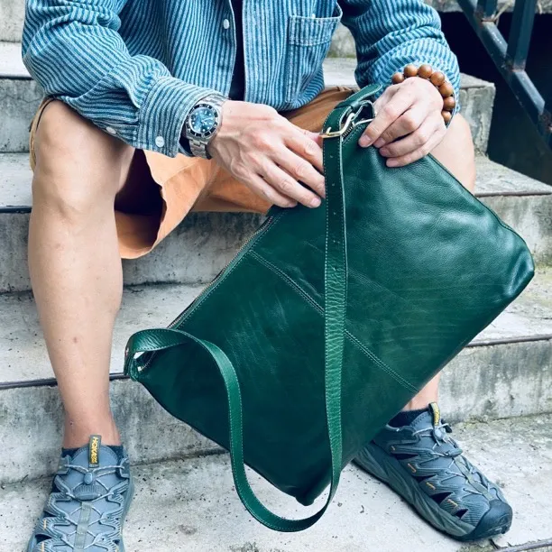 【41*30*10】0.7 头层牛皮单肩托特包复古软牛皮大容量斜挎包电脑包