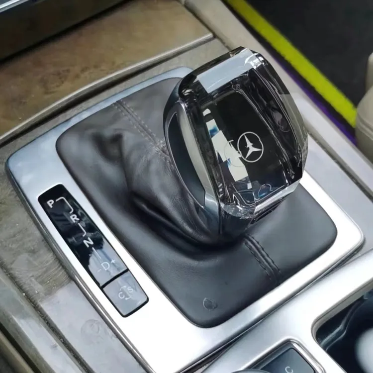 班司特改装水晶排挡头带LED灯适用于奔驰 C S CLS E级GLC水晶档把