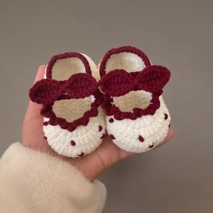 孕期手工钩织婴儿鞋diy毛线材料包编织婴儿鞋宝宝学步鞋可爱礼物