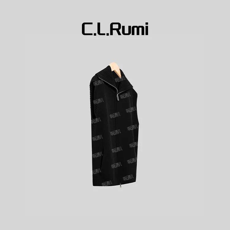 【Rumi时装】高定 针织轻奢时尚翻领经典马甲4716bx