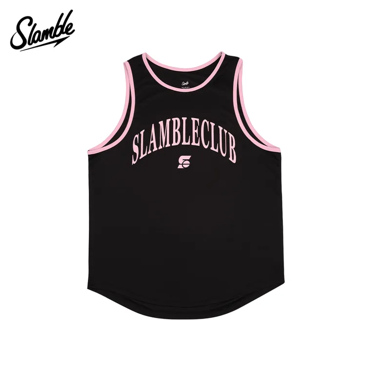 SLAMBLE夏新款背心无袖美式印花投篮服运动速干训练跑步观赛搭子