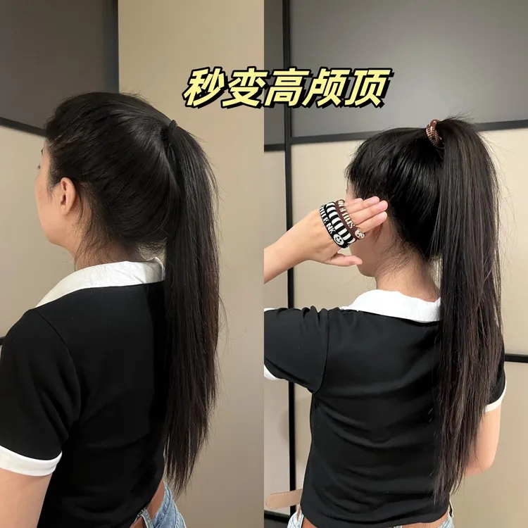 2025上新黑白格发绳高弹力女扎头绳粗大肠发圈耐用皮筋松弛感