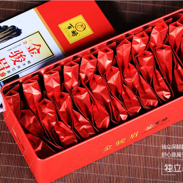 金骏眉茶叶正宗金俊眉红茶蜜香型2025新茶独立装160g浓香型盒装 