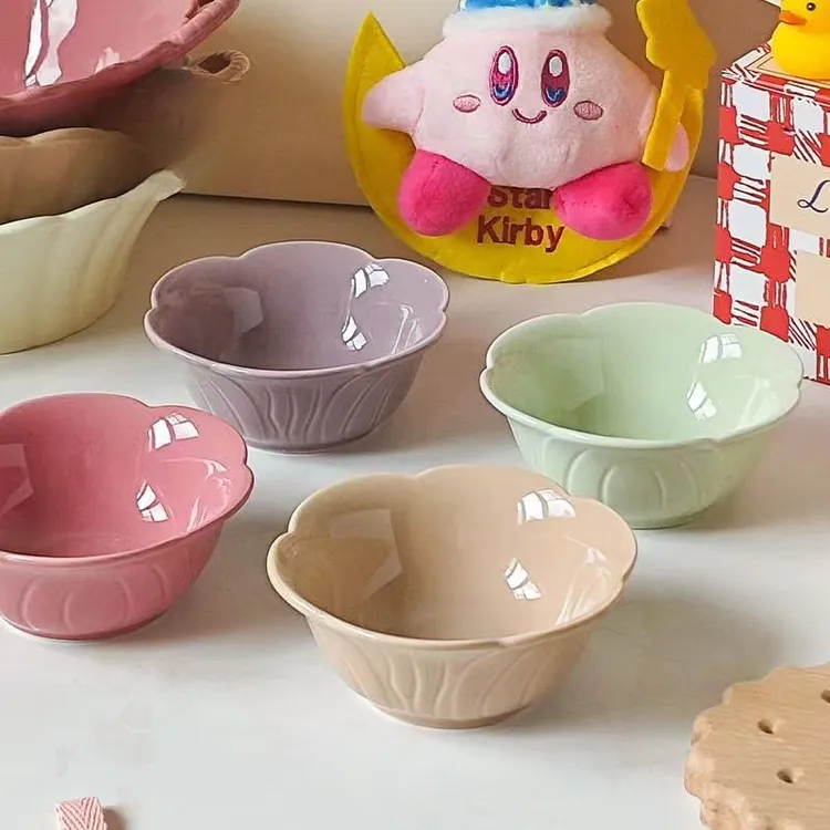 奶fufu陶瓷小吃碟蘸料碟味碟醋碟可爱小碟子餐具釉下彩调料碟E039