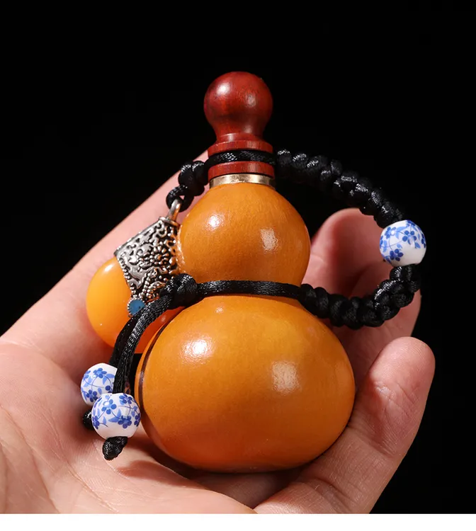 可爱天然小葫芦挂件创意时尚随身携带防渗包浆葫芦可爱挂件摆件