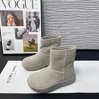 内增高时尚雪地靴女冬季短靴百搭保暖加绒棉鞋