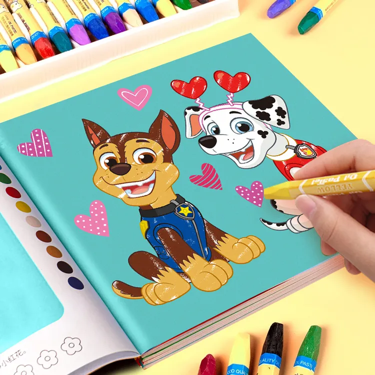 汪汪队立大功画画书3-6岁儿童简笔画本5幼儿园专用绘画益智涂色本