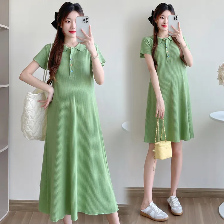 时髦孕妇装夏季新款2025大码显瘦气质时尚复古宽松中式夏装连衣裙