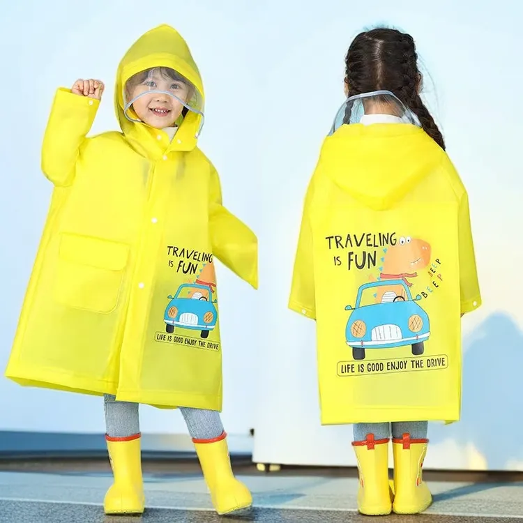 卡通男童幼儿园小童书包位雨衣儿童雨衣小孩宝宝雨披男孩女童时尚
