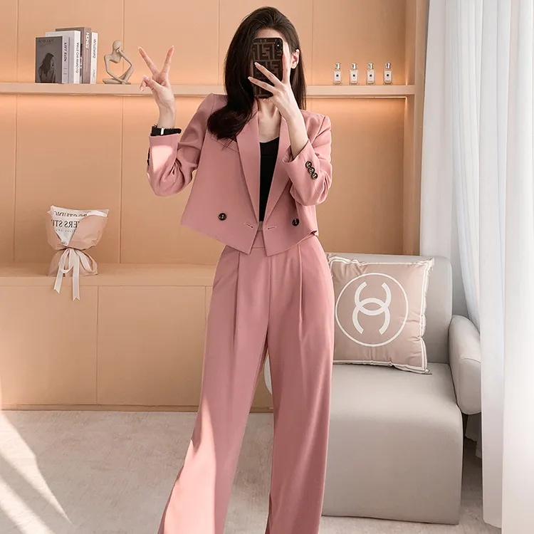 短款小西装外套女高级感时尚套裤小个子显瘦洋气休闲炸街西服上衣