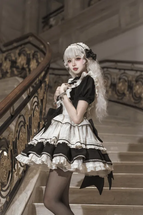 昼夜诗 现货掉落 女仆装 Lolita UM原创工作室 可爱 甜美