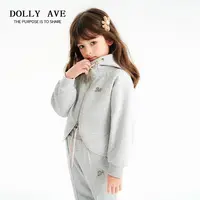 【现货】Dolly Ave 欧妮 轻奢高定休闲运动女童连帽拼接剪裁上衣