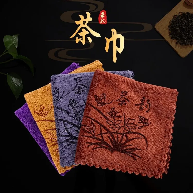 买一送一【茶桌加厚专用茶巾】茶桌毛巾加厚吸水茶巾抹布茶具配件  