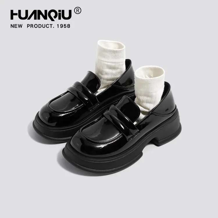 环球基础款小皮鞋校供学院风日系jk制服正统一脚蹬低跟乐福鞋子女