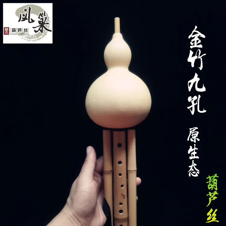 原生态金竹九孔葫芦丝 专业演奏 九孔初学舞台演奏 手工簧片调音