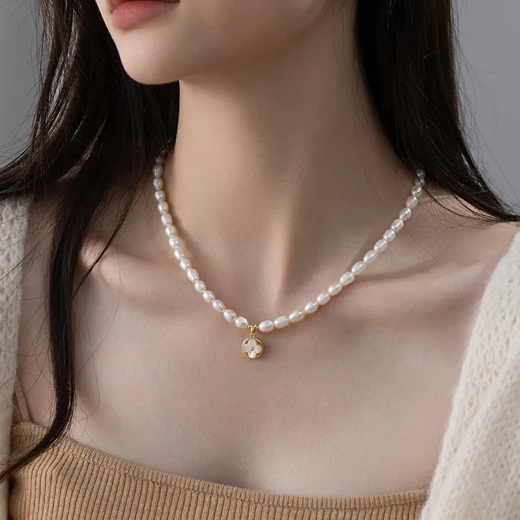 【精致四叶草】天然淡水珍珠项链女高级感大牌轻奢气质时尚锁骨链