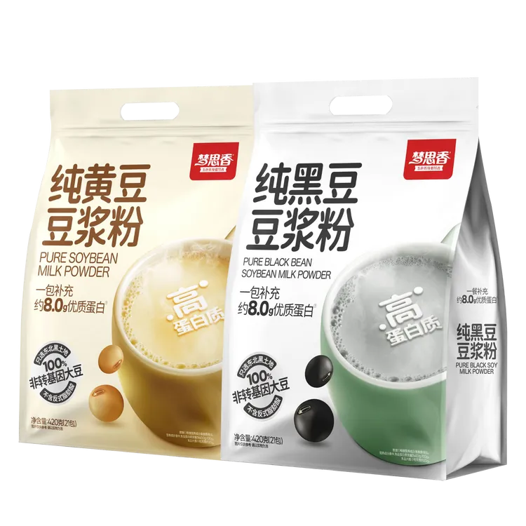 【梦思香】 纯黄豆豆浆粉420g*1袋 纯黑豆豆浆粉420g*1袋