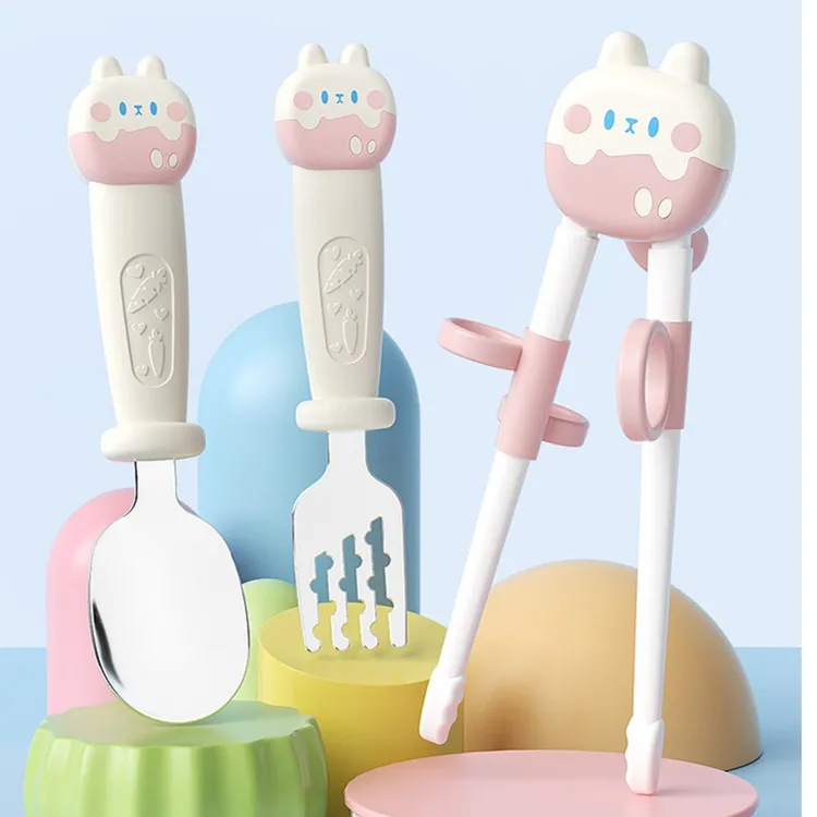 儿童可爱筷子训练筷学生家用吃饭学习筷小家用防摔便携幼儿园餐具